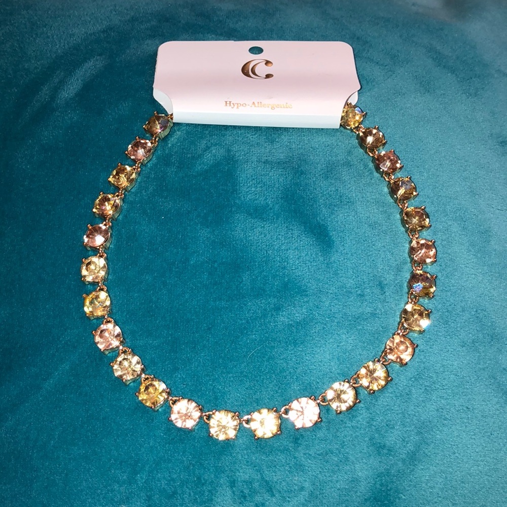 SOLD ✔️❌ Host Pink 6/29 🎉 Rose Gold Necklace with Stones - Picture 3 of 3